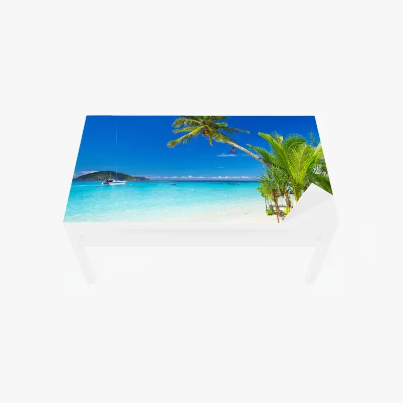 Tischaufkleber und Schreibtischaufkleber tropischer strand in Thailand