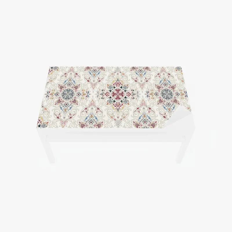 Tischaufkleber und Schreibtischaufkleber ornamentales vintage-damastmuster