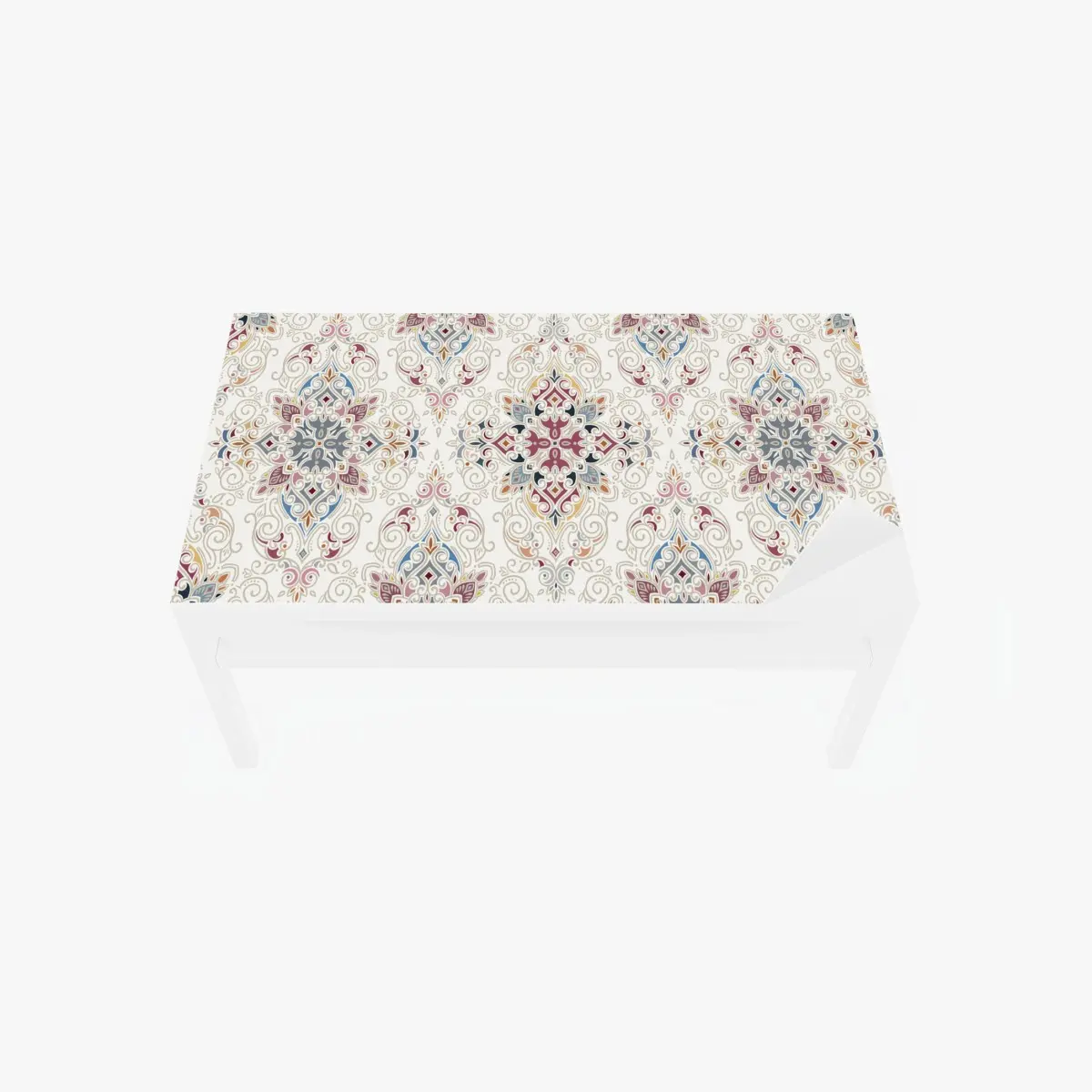 Tischaufkleber und Schreibtischaufkleber ornamentales vintage-damastmuster – Pixers®