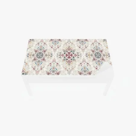 Tischaufkleber und Schreibtischaufkleber ornamentales vintage-damastmuster – Pixers®