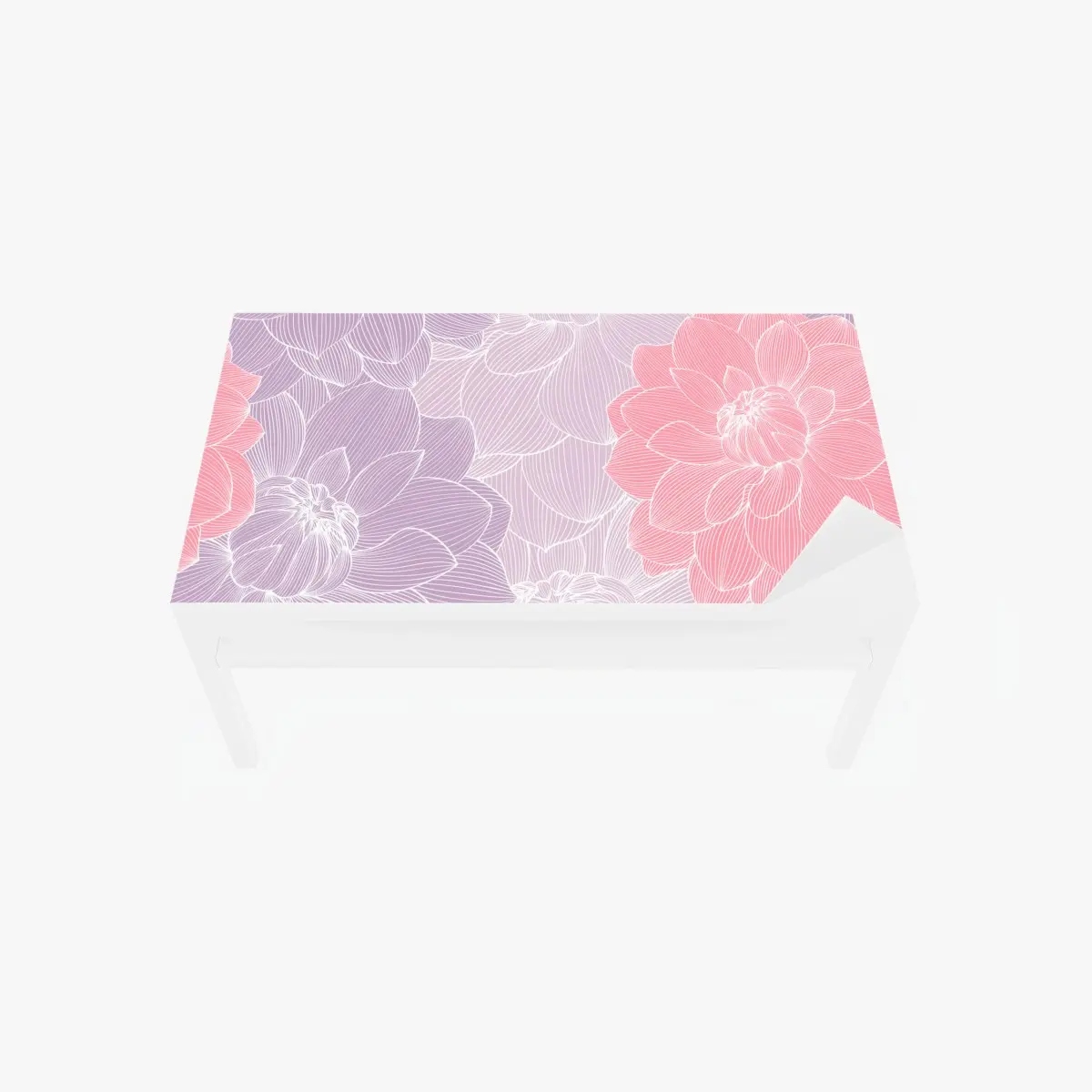 Tischaufkleber und Schreibtischaufkleber zartes pastell blumenmuster – Pixers®