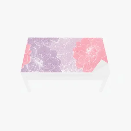 Tischaufkleber und Schreibtischaufkleber zartes pastell blumenmuster – Pixers®