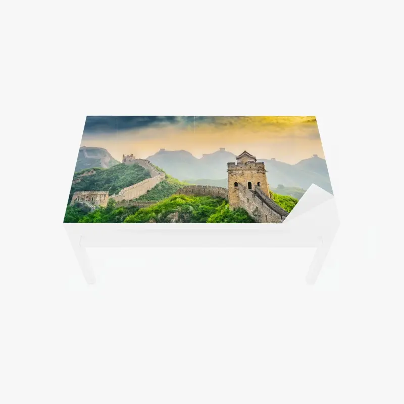 Tischaufkleber und Schreibtischaufkleber sonnenaufgang über der Chinesischen Mauer