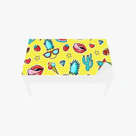 Tischaufkleber und Schreibtischaufkleber buntes pop-art aufklebermuster – Pixers®