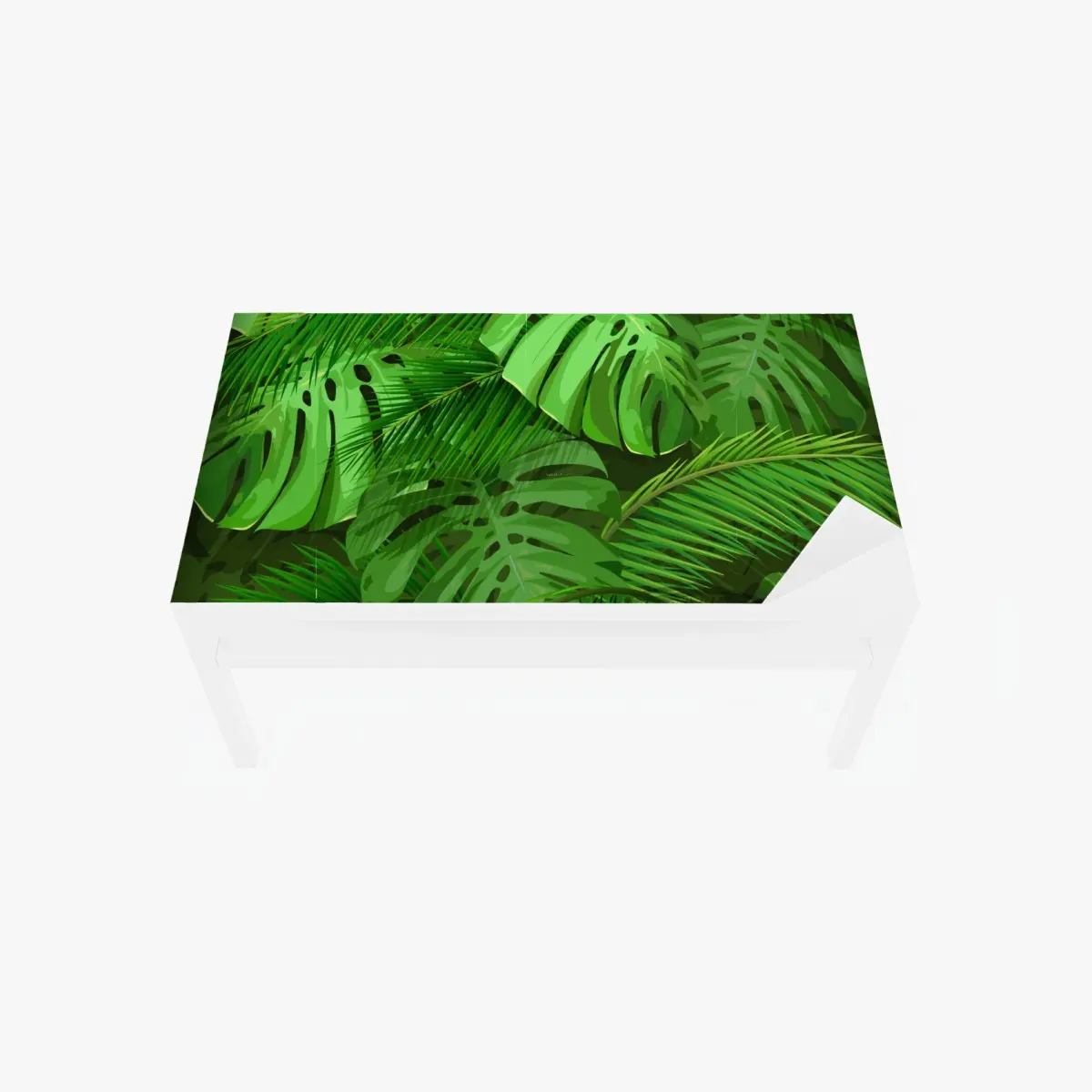 Tischaufkleber und Schreibtischaufkleber üppige tropische monstera- und palmenblätter – Pixers®