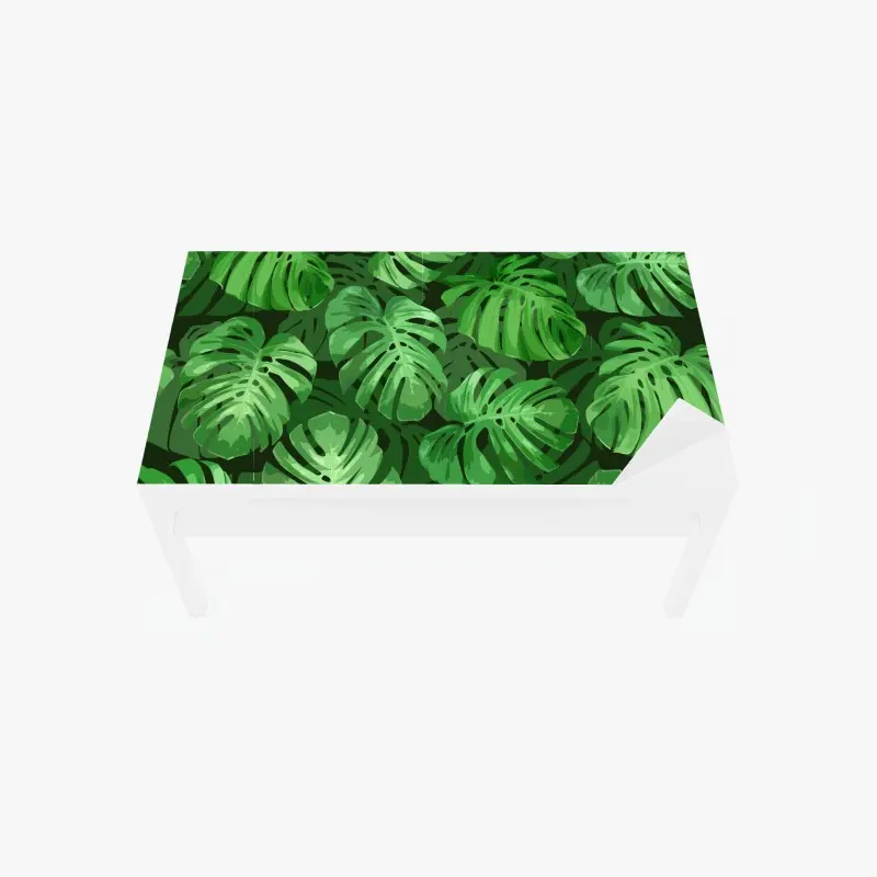 Tischaufkleber und Schreibtischaufkleber tropisches monstera-blattmuster