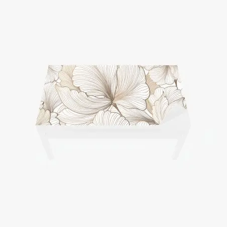 Tischaufkleber und Schreibtischaufkleber zarte beige blumenillustration – Pixers®