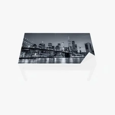 Tischaufkleber und Schreibtischaufkleber New York skyline bei nacht – Pixers®