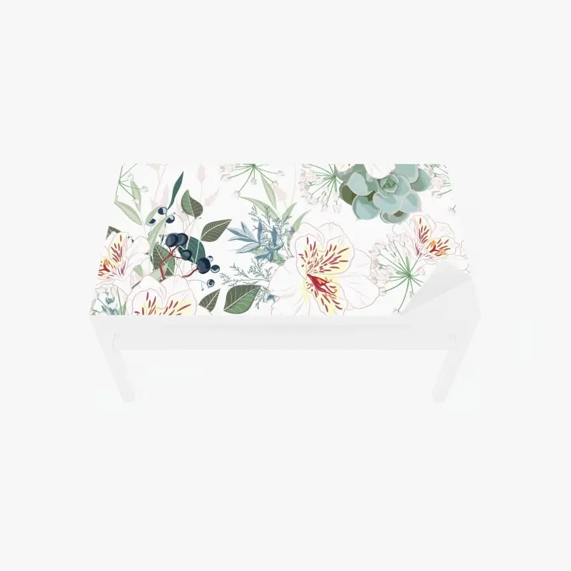 Tischaufkleber und Schreibtischaufkleber zartes pastell blumenmuster