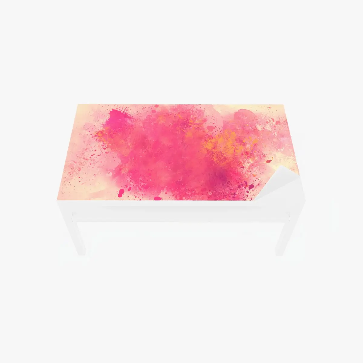 Tischaufkleber und Schreibtischaufkleber lebendige rosa aquarellspritzer – Pixers®