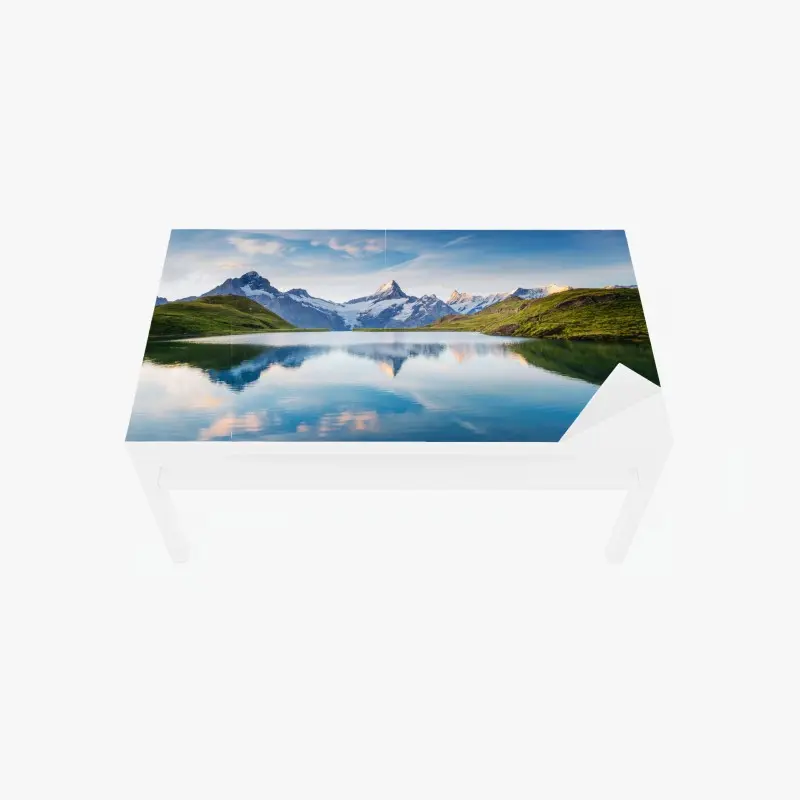 Tischaufkleber und Schreibtischaufkleber majestätische Alpen-reflexion am Bachalpsee