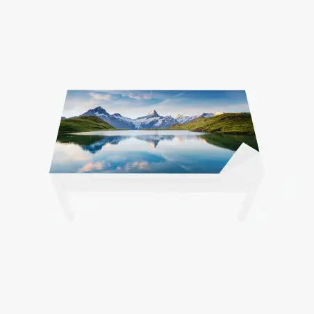 Tischaufkleber und Schreibtischaufkleber majestätische Alpen-reflexion am Bachalpsee – Pixers®
