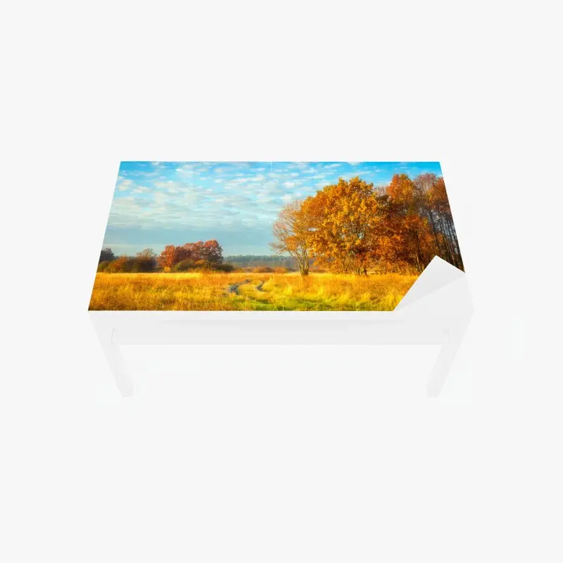 Tischaufkleber und Schreibtischaufkleber goldene herbstwiese