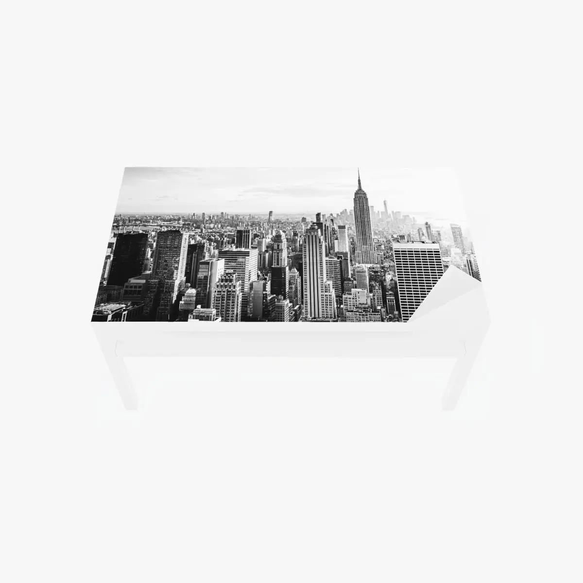 Tischaufkleber und Schreibtischaufkleber New York panorama in schwarzweiß – Pixers®