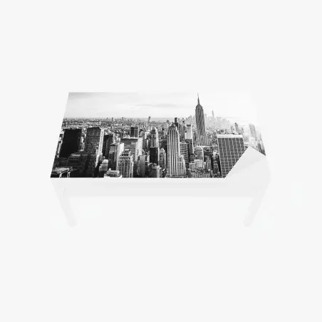 Tischaufkleber und Schreibtischaufkleber New York panorama in schwarzweiß – Pixers®