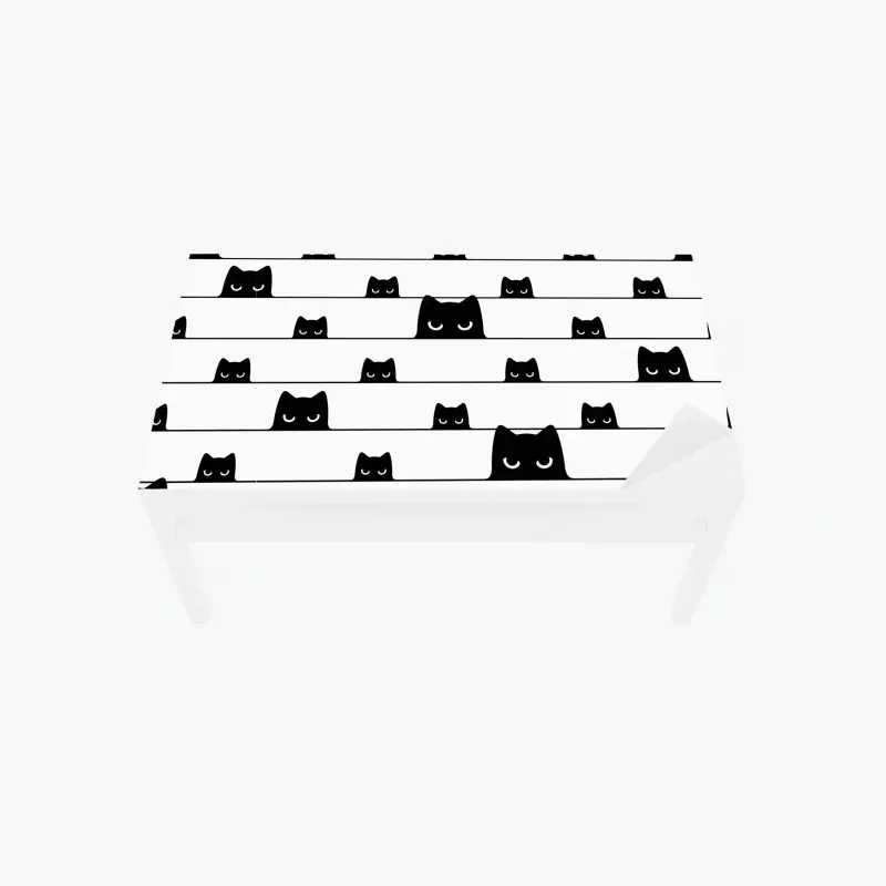Tischaufkleber und Schreibtischaufkleber verspielte katzen zwischen streifen