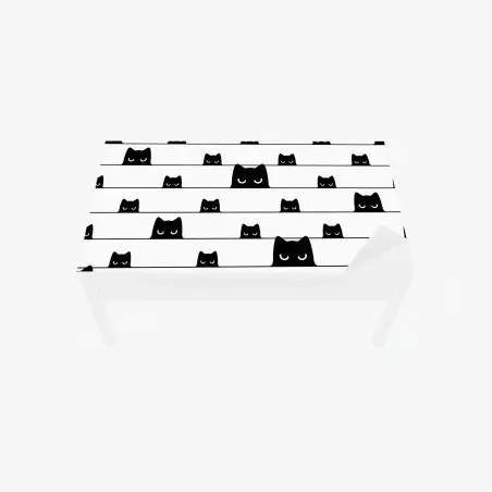 Tischaufkleber und Schreibtischaufkleber verspielte katzen zwischen streifen – Pixers®