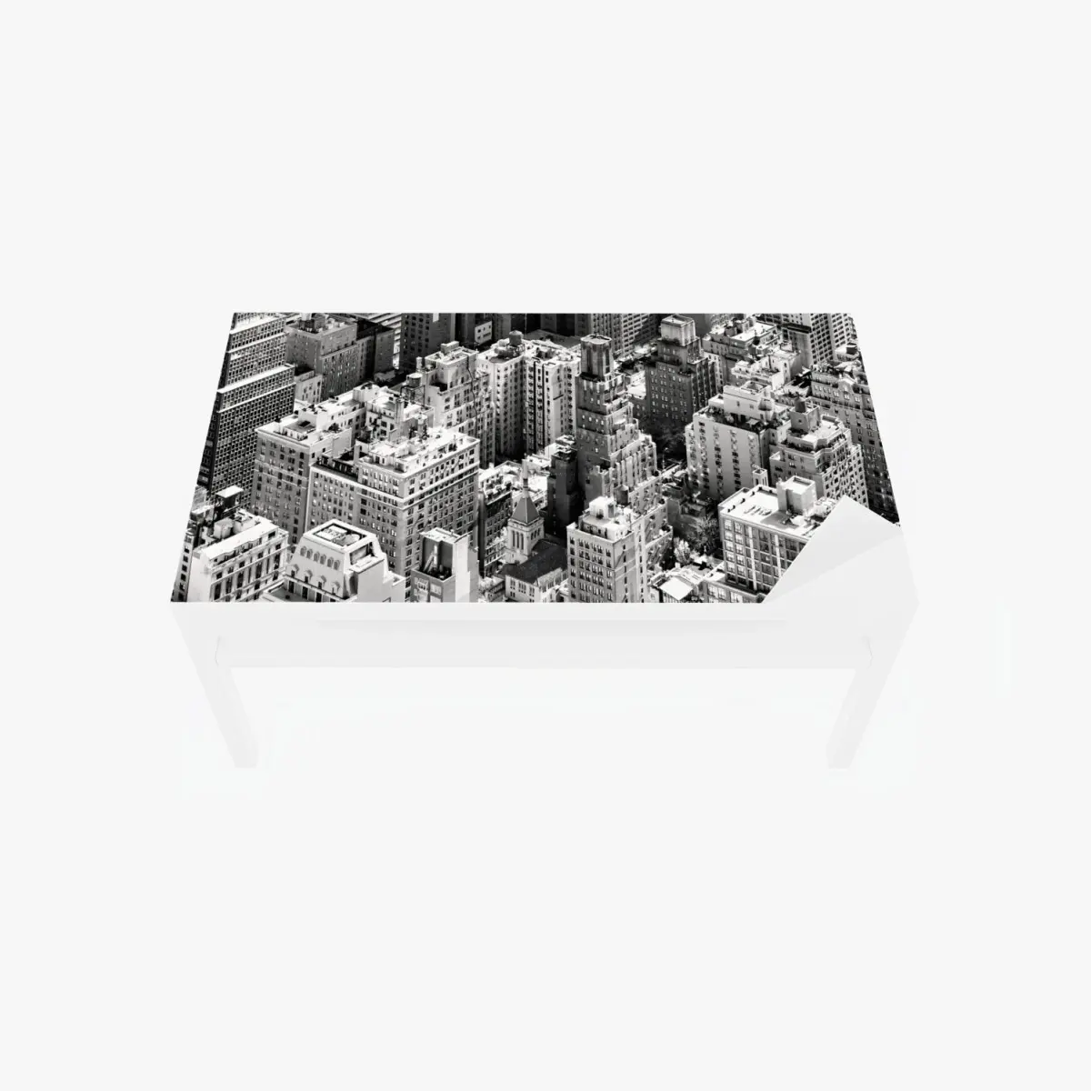 Tischaufkleber und Schreibtischaufkleber Manhattan luftaufnahme skyline in monochrom – Pixers®