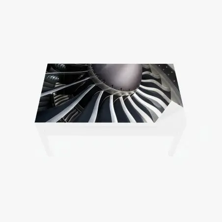 Tischaufkleber und Schreibtischaufkleber nahaufnahme turbinenblätter des jettriebwerks – Pixers®