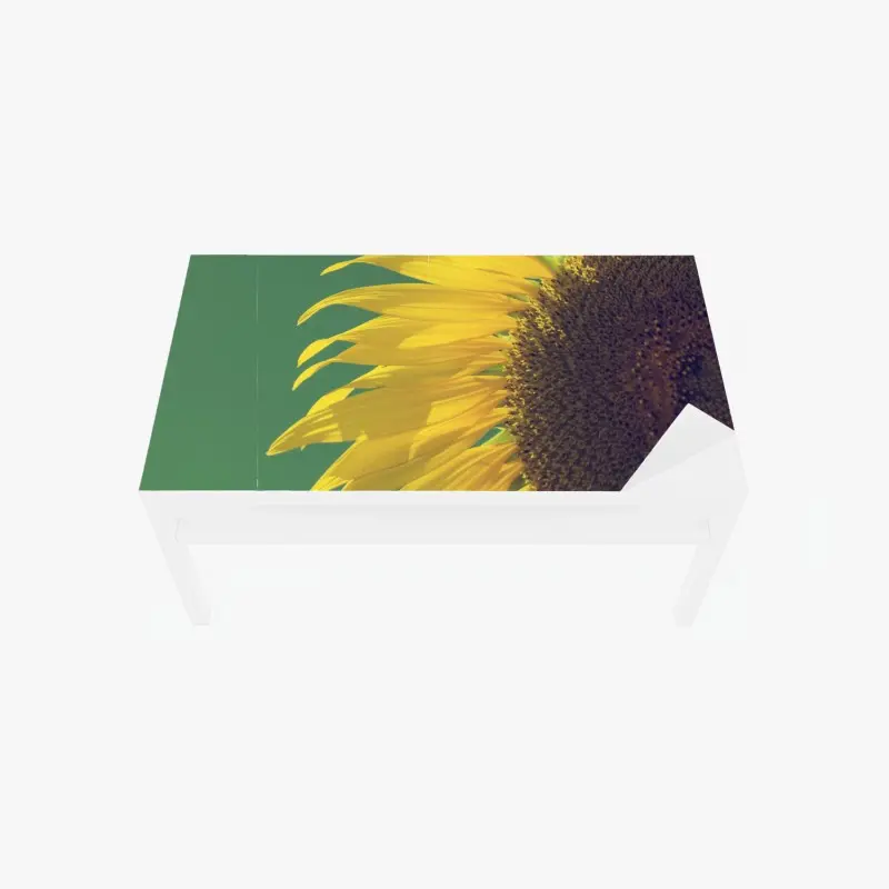 Tischaufkleber und Schreibtischaufkleber strahlende sonnenblume vor vintage-himmel