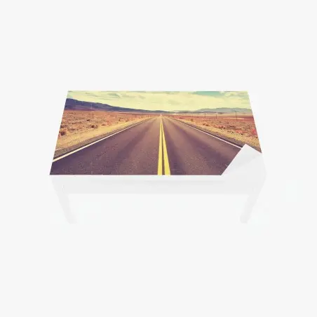 Tischaufkleber und Schreibtischaufkleber vintage wüstenstraße, Death Valley – Pixers®