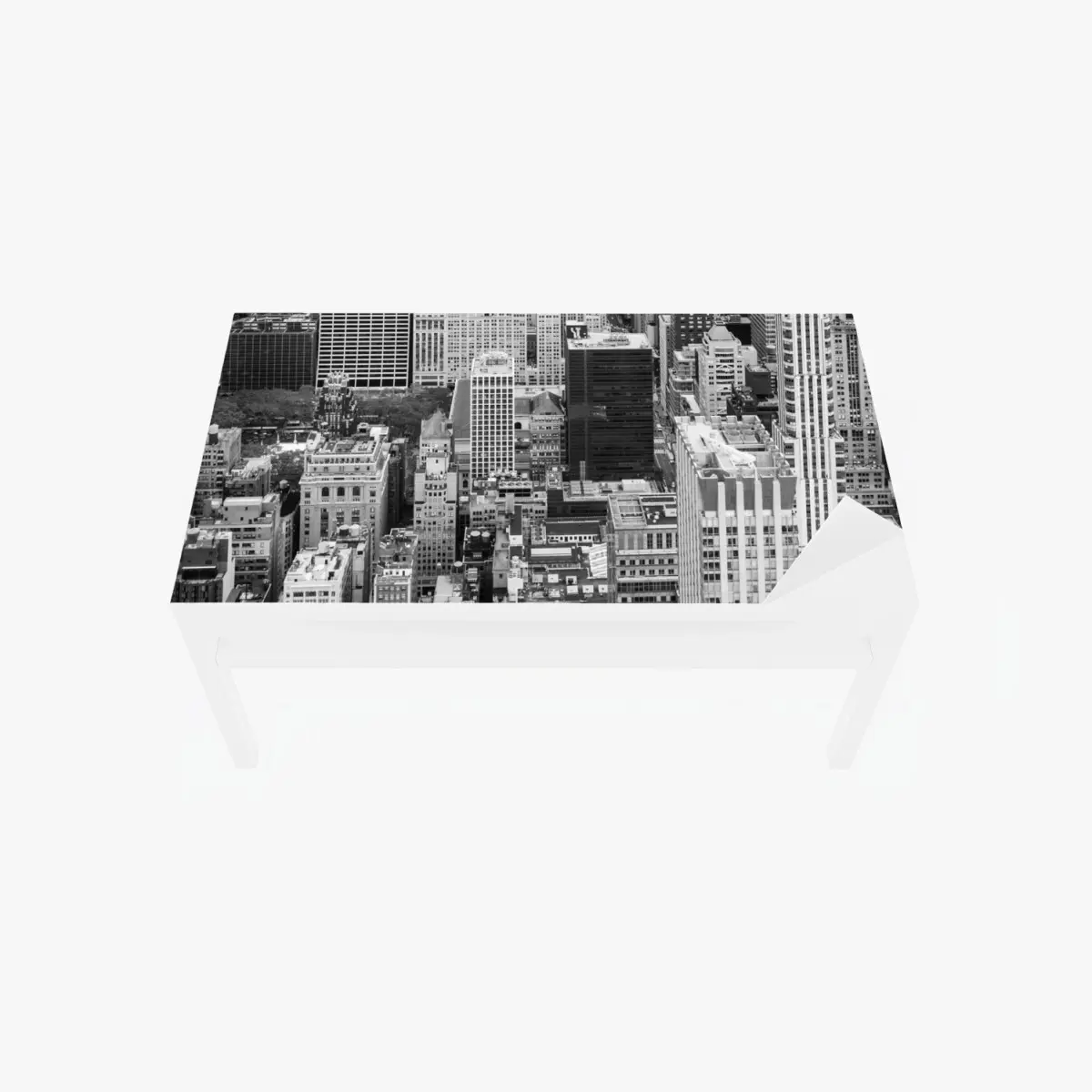 Tischaufkleber und Schreibtischaufkleber schwarzweiße stadtsilhouette – Pixers®