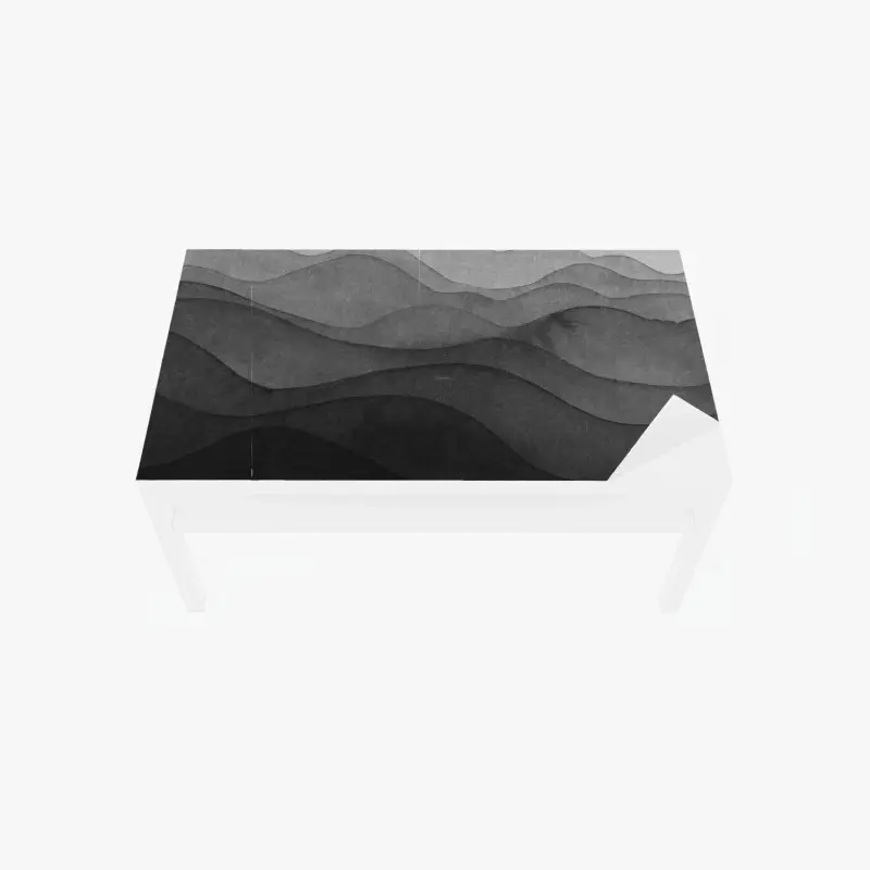 Tischaufkleber und Schreibtischaufkleber monochrome geschichtete berge