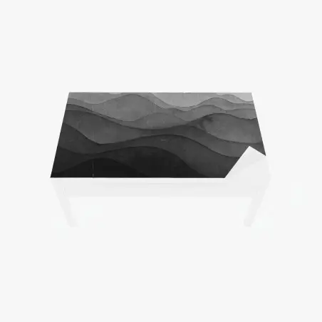 Tischaufkleber und Schreibtischaufkleber monochrome geschichtete berge – Pixers®