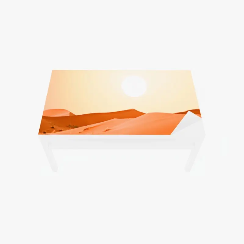 Tischaufkleber und Schreibtischaufkleber karawane von kamelen in der wüste bei sonnenuntergang