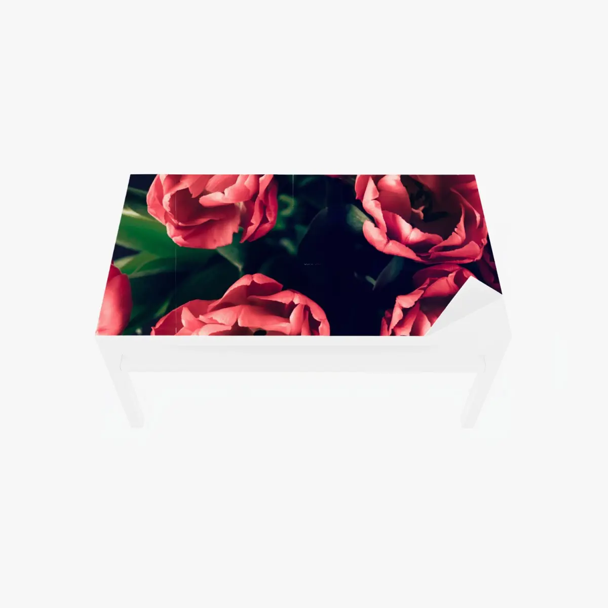 Tischaufkleber und Schreibtischaufkleber stimmungsvolles rosa tulpenbukett – Pixers®