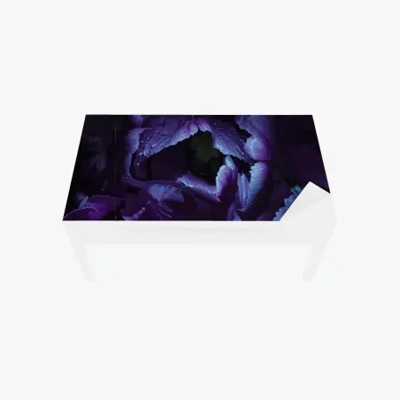 Tischaufkleber und Schreibtischaufkleber lila tulpe im ultravioletten licht – Pixers®