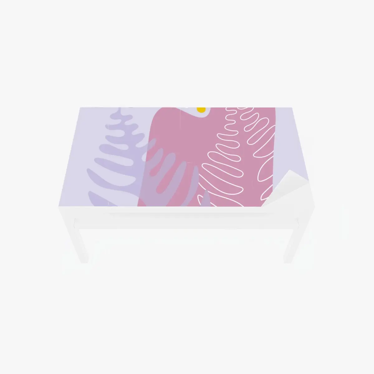 Tischaufkleber und Schreibtischaufkleber zarte pastell-botanische abstraktion – Pixers®