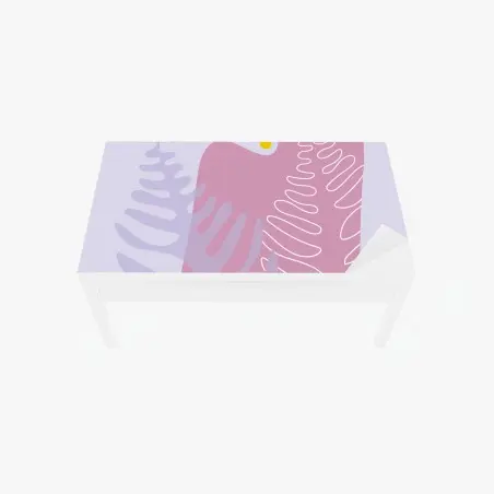 Tischaufkleber und Schreibtischaufkleber zarte pastell-botanische abstraktion – Pixers®