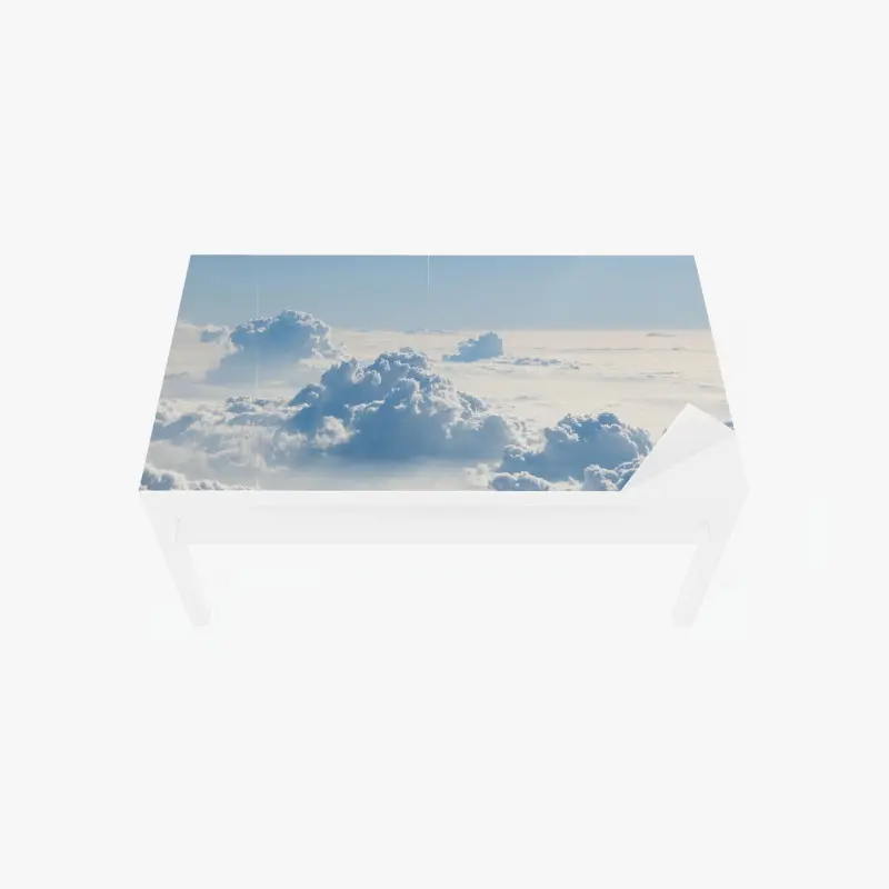 Tischaufkleber und Schreibtischaufkleber luftige wolkenlandschaft im soften blau