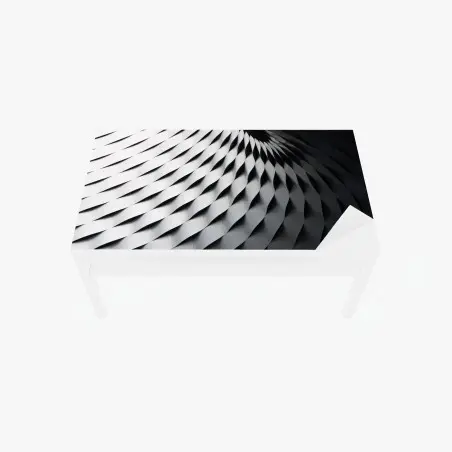 Tischaufkleber und Schreibtischaufkleber monochromes geometrisches metallmuster – Pixers®