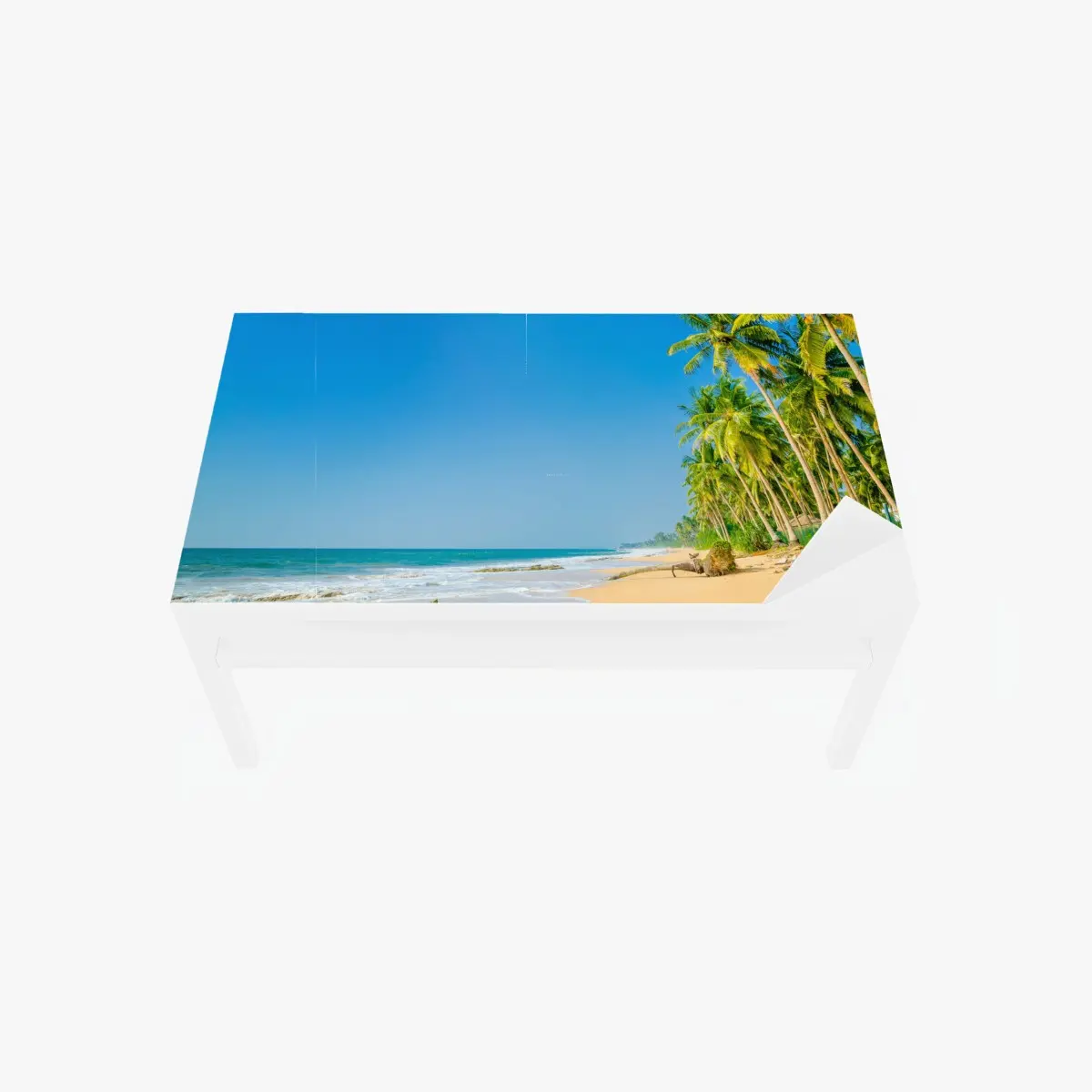 Tischaufkleber und Schreibtischaufkleber tropischer palmenstrand – Pixers®