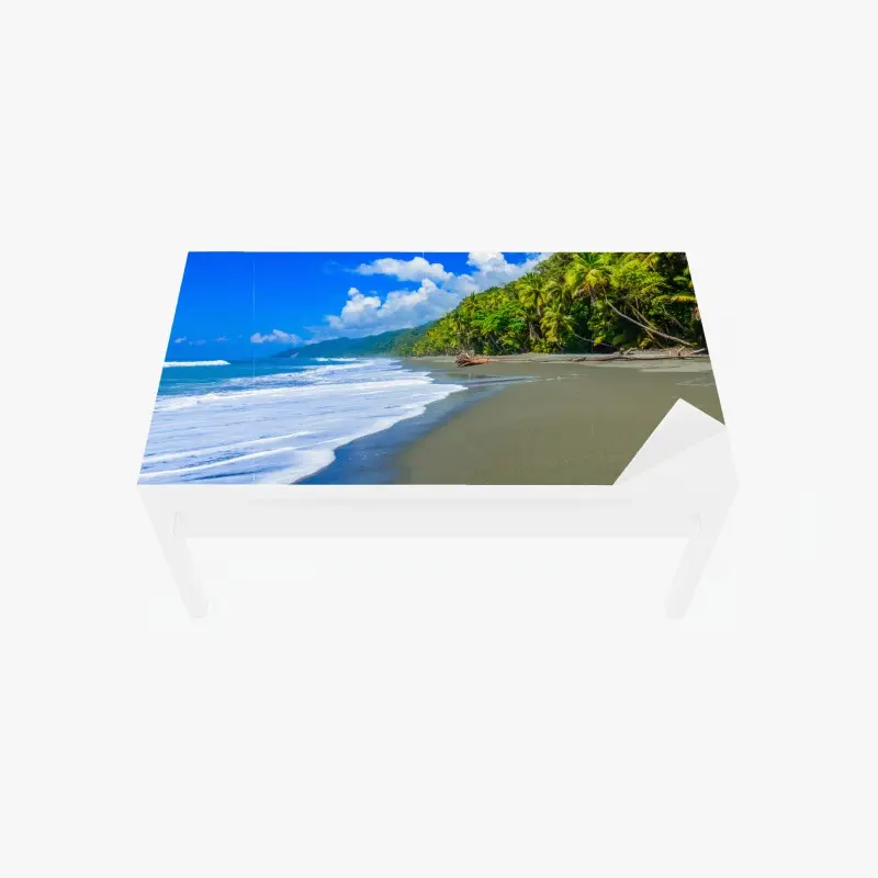 Tischaufkleber und Schreibtischaufkleber wilder strand bei Corcovado, Costa Rica
