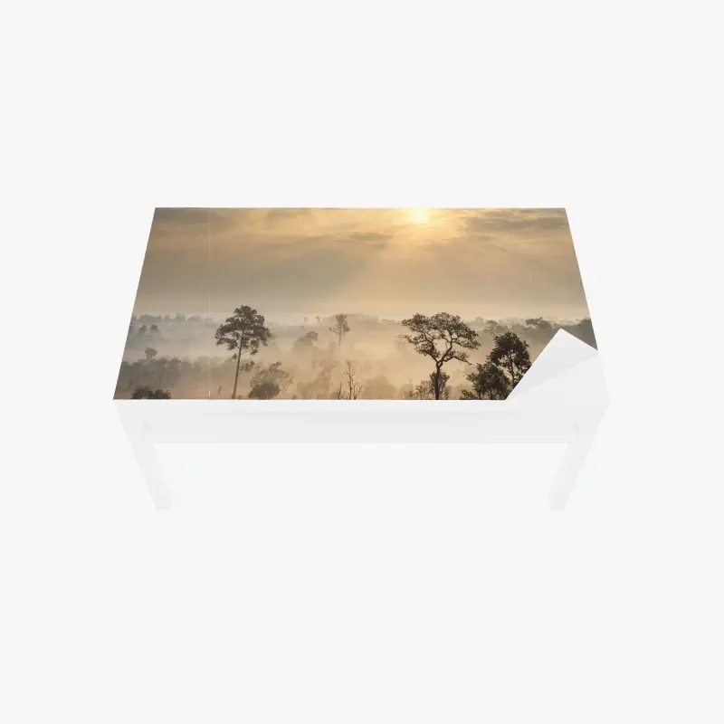 Tischaufkleber und Schreibtischaufkleber Thailand sawanne bei sonnenaufgang