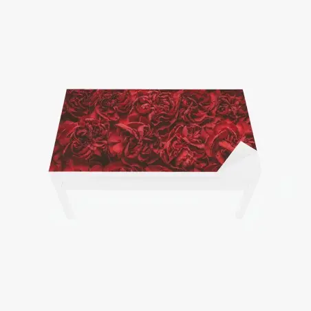 Tischaufkleber und Schreibtischaufkleber vintage rote nelken blumenmuster – Pixers®