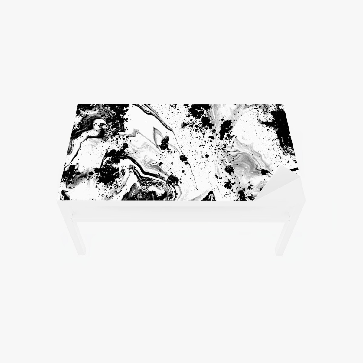 Tischaufkleber und Schreibtischaufkleber monochromes marmormuster abstrakt – Pixers®