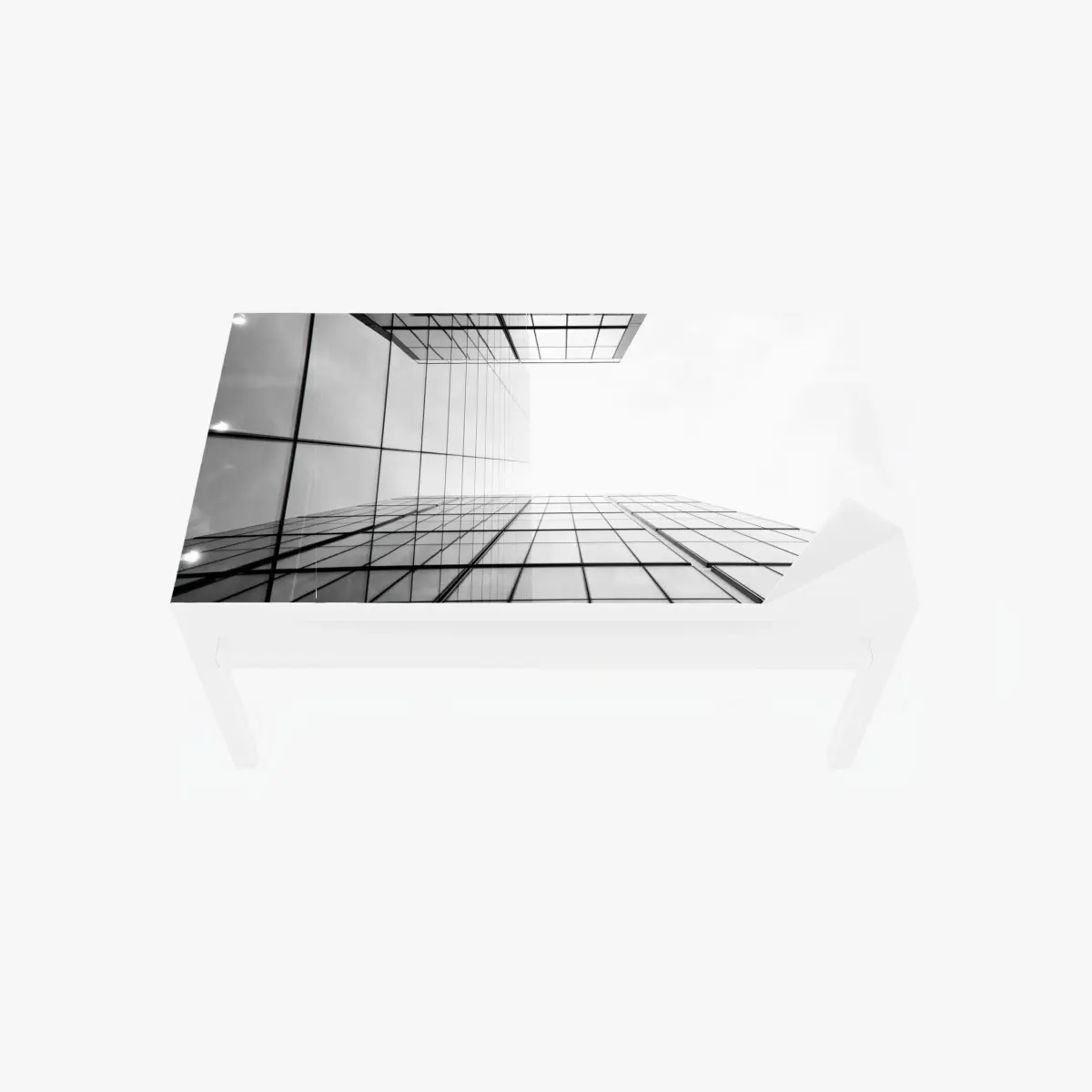 Tischaufkleber und Schreibtischaufkleber minimalistische glasfassade perspektive – Pixers®