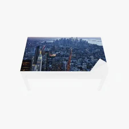 Tischaufkleber und Schreibtischaufkleber sonnenuntergang über Manhattan skyline – Pixers®