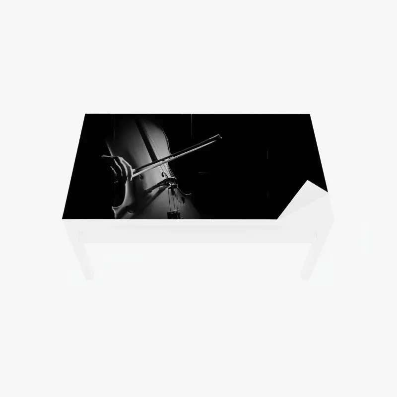 Tischaufkleber und Schreibtischaufkleber elegantes cello in monochrom