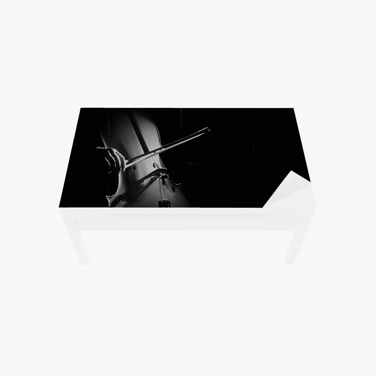 Tischaufkleber und Schreibtischaufkleber elegantes cello in monochrom – Pixers®
