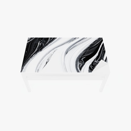 Tischaufkleber und Schreibtischaufkleber monochromer marmorswirbel – Pixers®