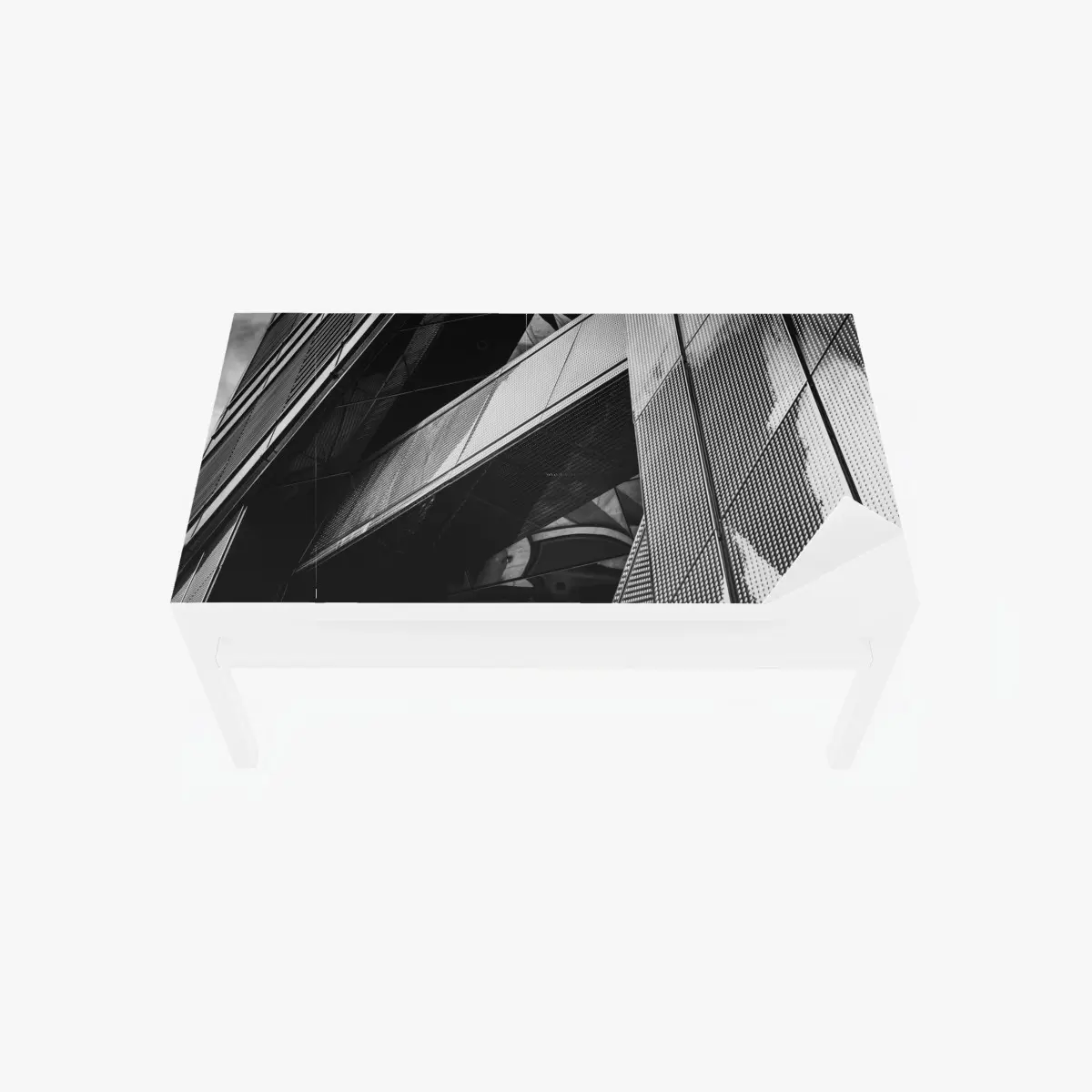 Tischaufkleber und Schreibtischaufkleber geometrische moderne fassade in schwarzweiß – Pixers®