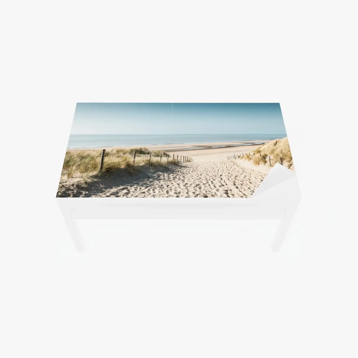 Tischaufkleber und Schreibtischaufkleber sanddünen und ruhige Nordsee bei Noordwijk – Pixers®