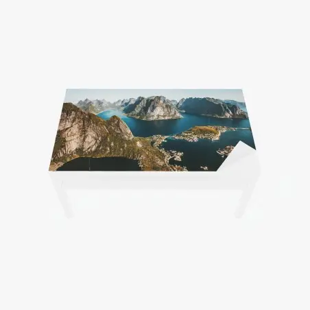 Tischaufkleber und Schreibtischaufkleber majestätische fjordlandschaft – Pixers®