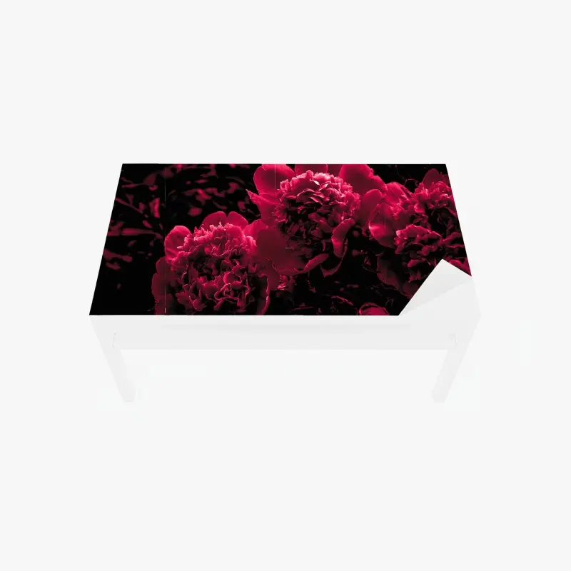 Tischaufkleber und Schreibtischaufkleber stimmungsvolle rosa pfingstrosen