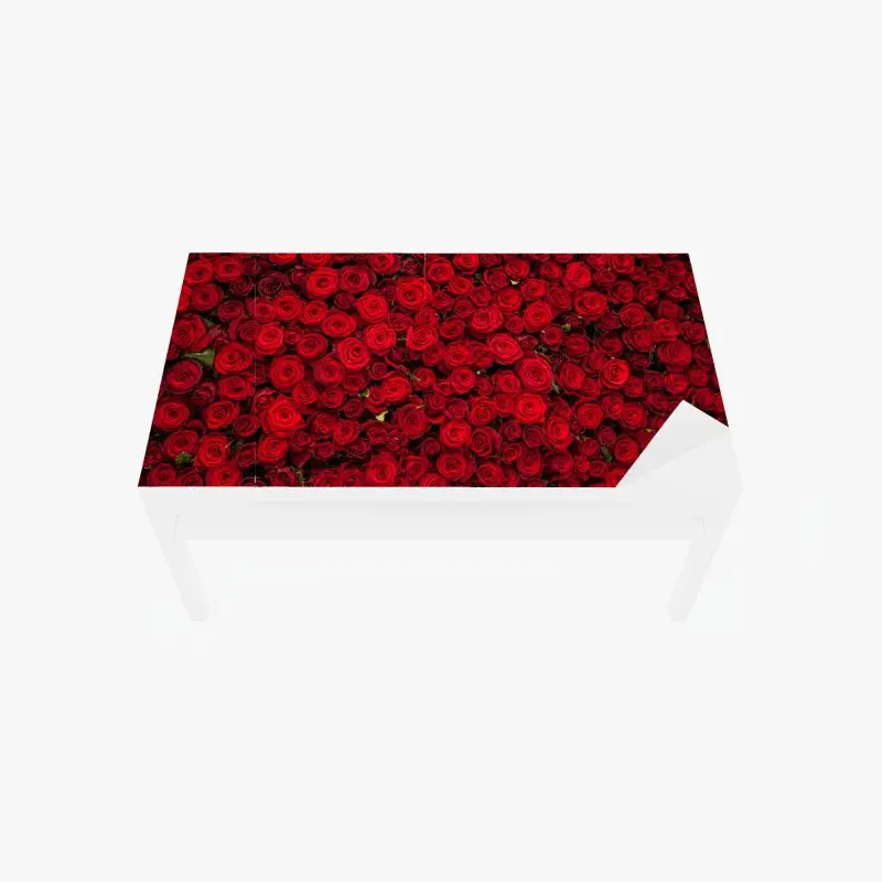 Tischaufkleber und Schreibtischaufkleber endlose wand aus roten rosen